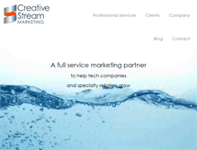 Tablet Screenshot of creativestreammarketing.com